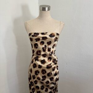 Leopard Print Spaghetti Strap Dress